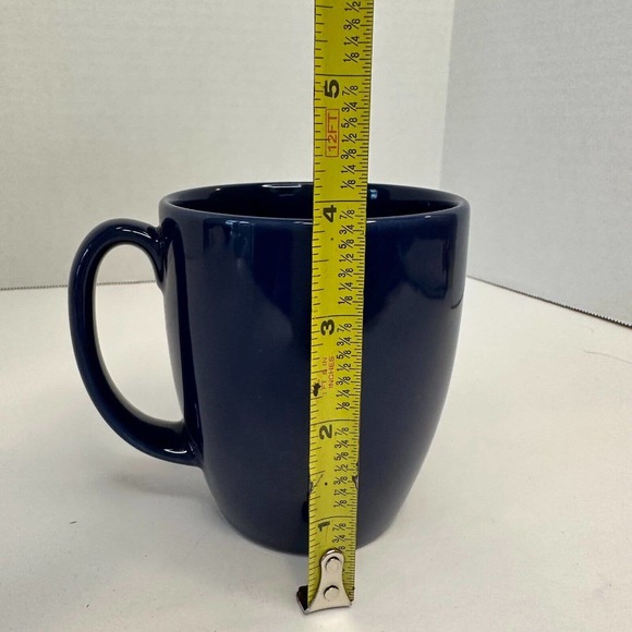 CORELLE Coordinate Stoneware Royal Deep Blue coffee Mugs set of 4 CLEAN/VINTAGE - Picture 8 of 16